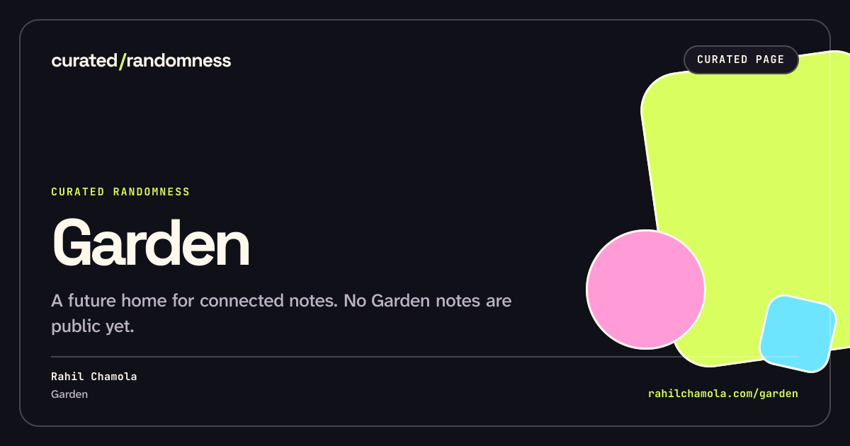 Whole work share artwork for Garden, landscape format in dark theme.